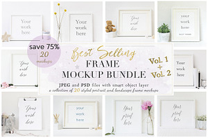 Picture Frame Mockup - Psd X20