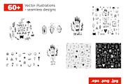 Doodle Witch - Magic Set & Patterns, an Outline Icon by Sopelkin (Thumbnail 4 of 10)