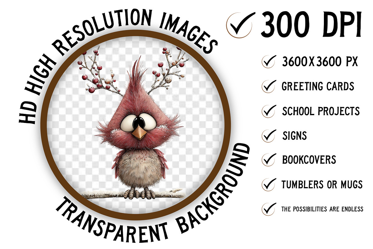 Christmas Birds Clipart, an Illustration by Craft Nest (Photo 2 of 9)