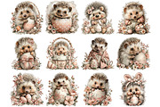 Whimsical Easter Hedgehog Clipart, a Graphic by CitraGraphics (Thumbnail 3 of 4)