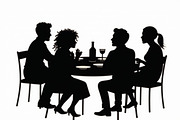 Group Dining Vector Bundle, an Illustration by BIPLOB EXPERT (Thumbnail 9 of 9)