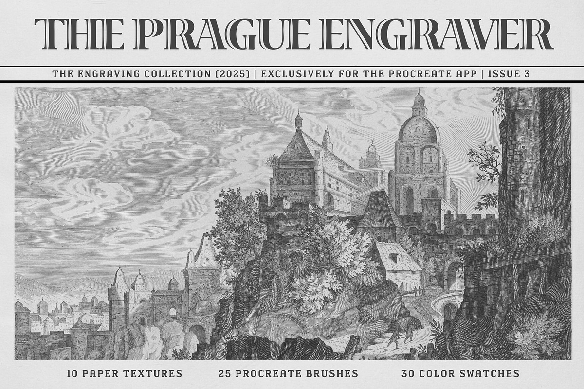 The Prague Engraver Procreate Kit, a Brush Add-On by Digi Life (Photo 1 of 11)