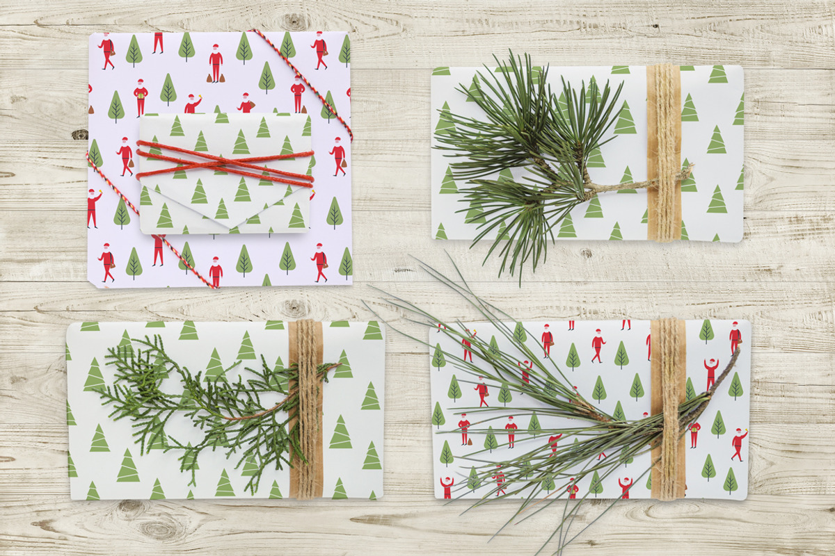5 isolated Christmas boxes mockups, a Packaging Mockup by Yapanda (Photo 1 of 7)