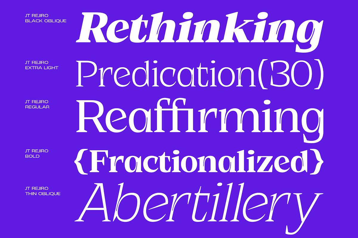 JT Rejiro | Sharp Serif, a Serif Font by Jolicia Type (Photo 10 of 16)