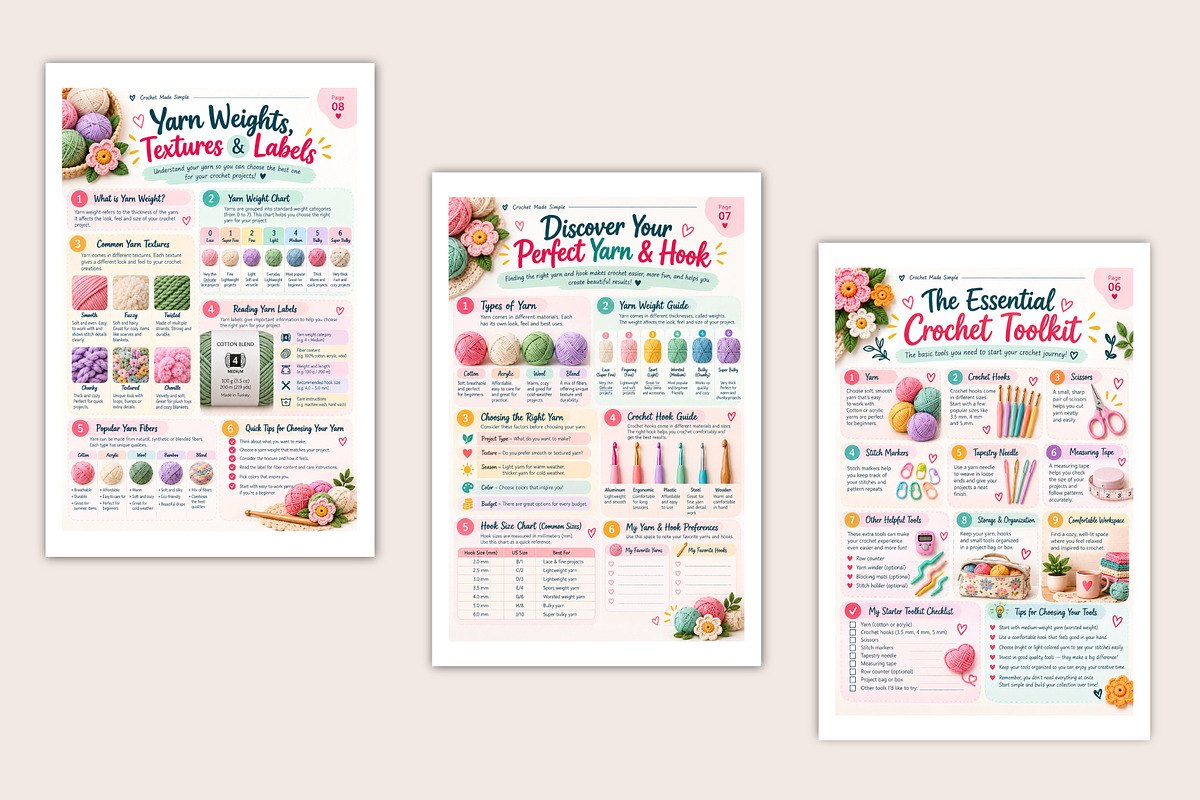 Crochet Made Simple | A Beginner’s, a Stationery Template by Designmela01 (Photo 4 of 5)