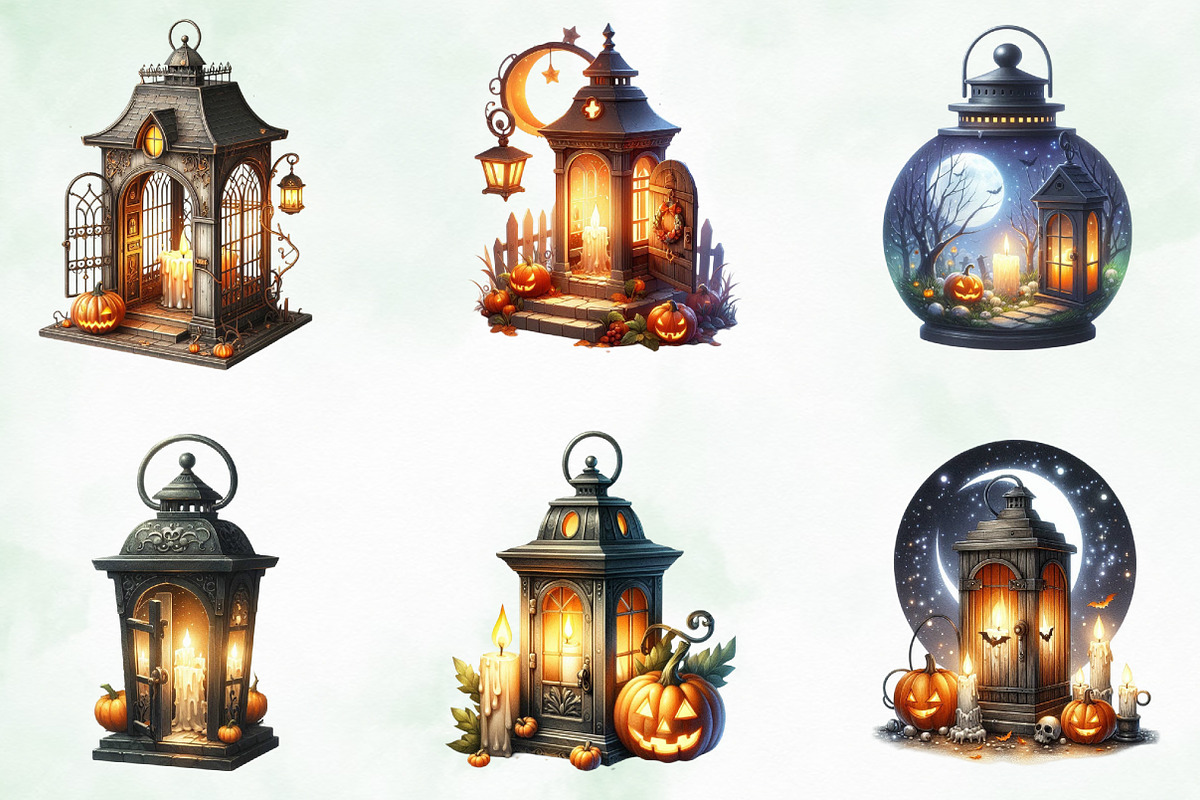 Halloween lantern with door light, an Illustration by Creative Art (Photo 2 of 4)