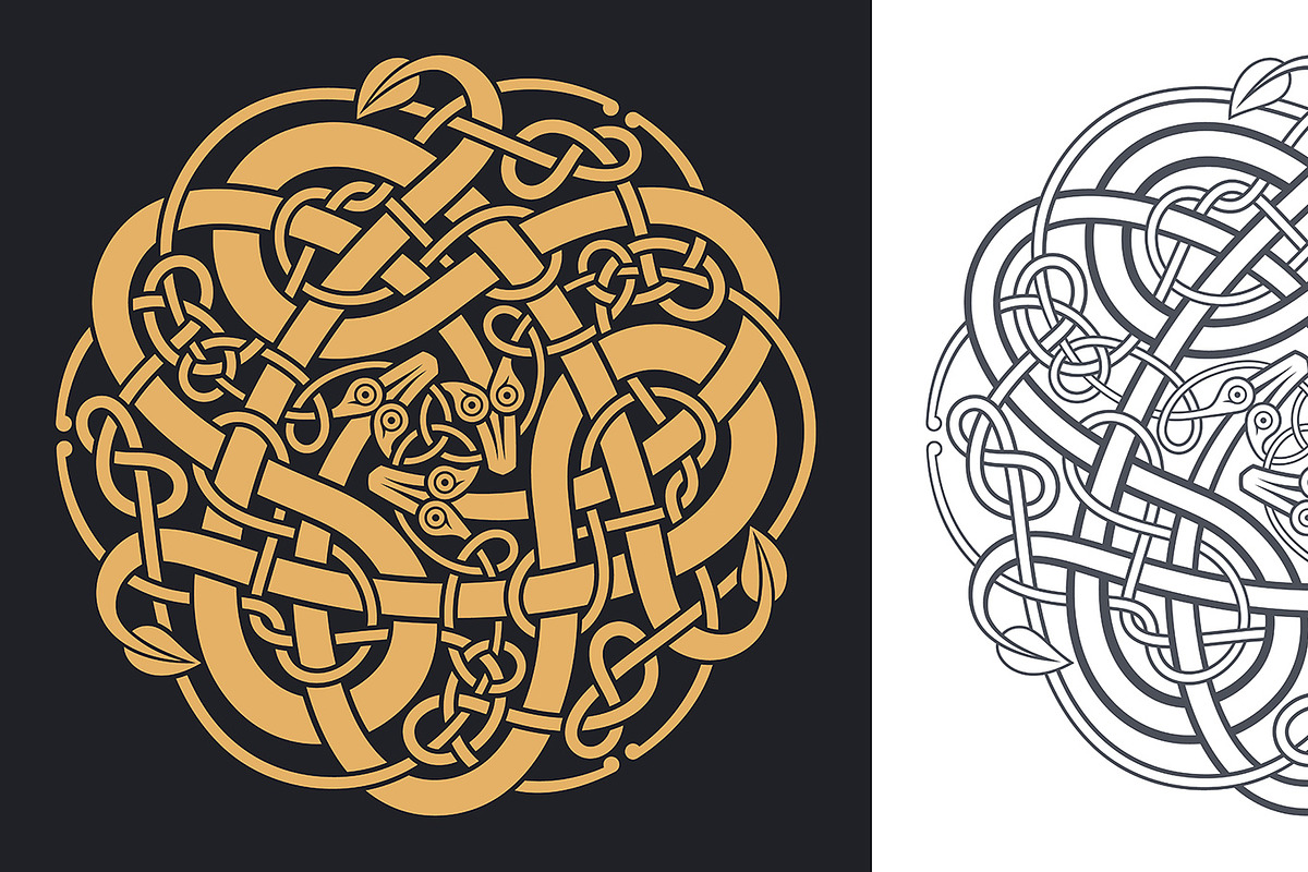 Celtic traditional knot. Snakes., an Object Graphic by RevelStockart (Photo 2 of 4)