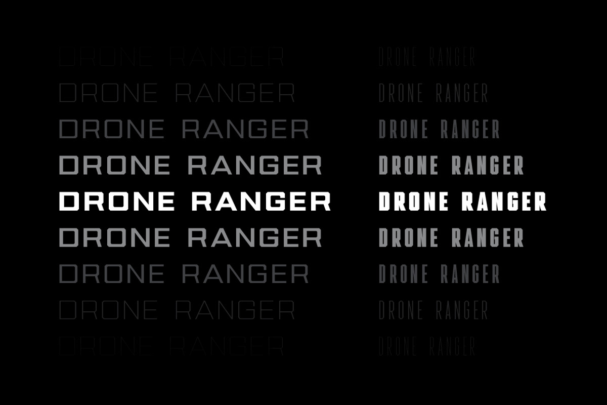Drone Ranger PRO Font Family preview 5