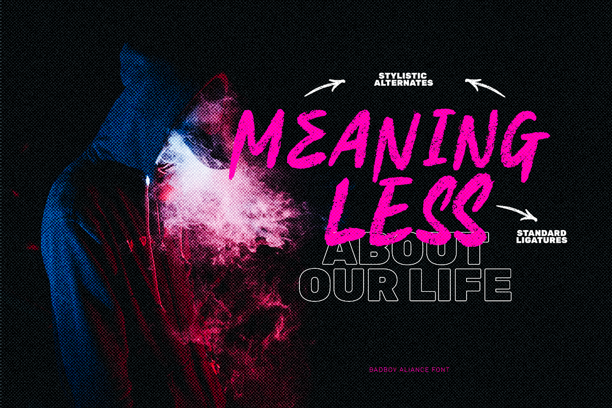 Badboy Aliance | Brush Caps, a Script Font by Invasi Studio (Photo 8 of 11)