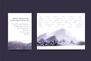 Watercolor Winter Landscapes Set, a Texture Illustration by Nuburu (Thumbnail 13 of 14)