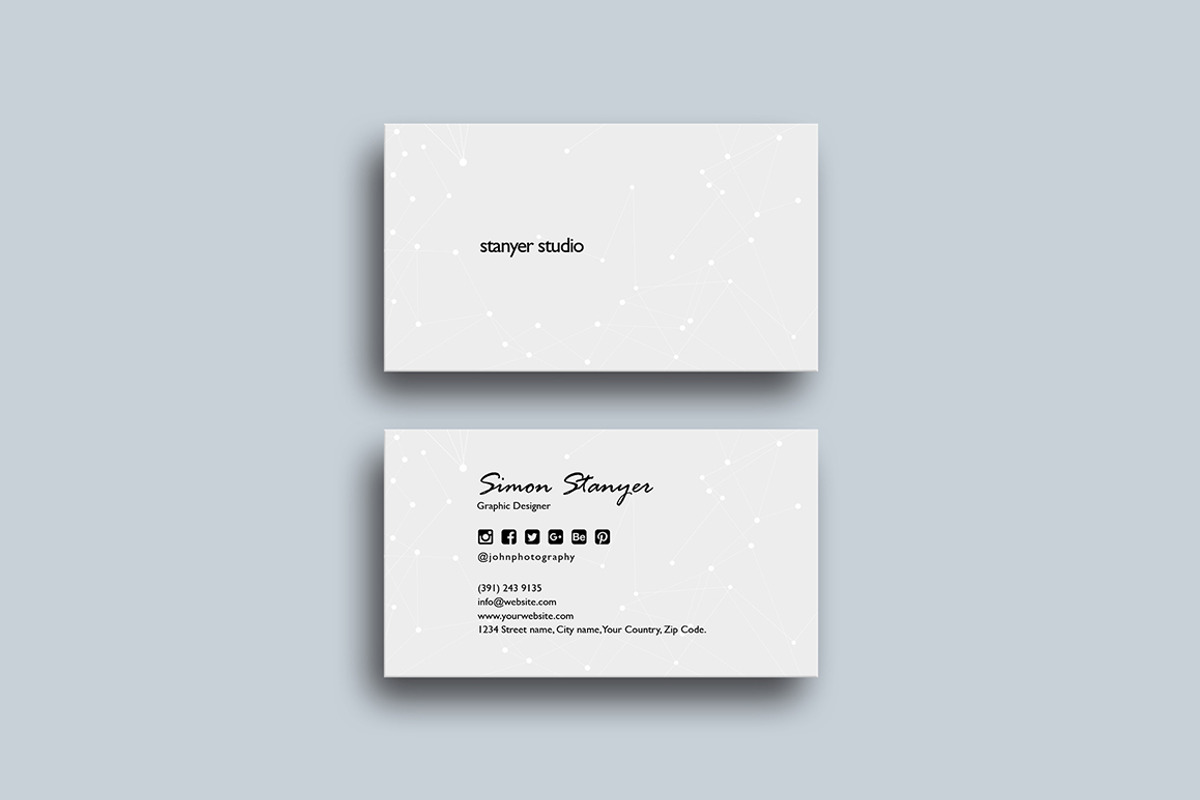 30 Minimal Business Cards Bundle, a Business Card Template by GraphicsEgg (Photo 22 of 32)