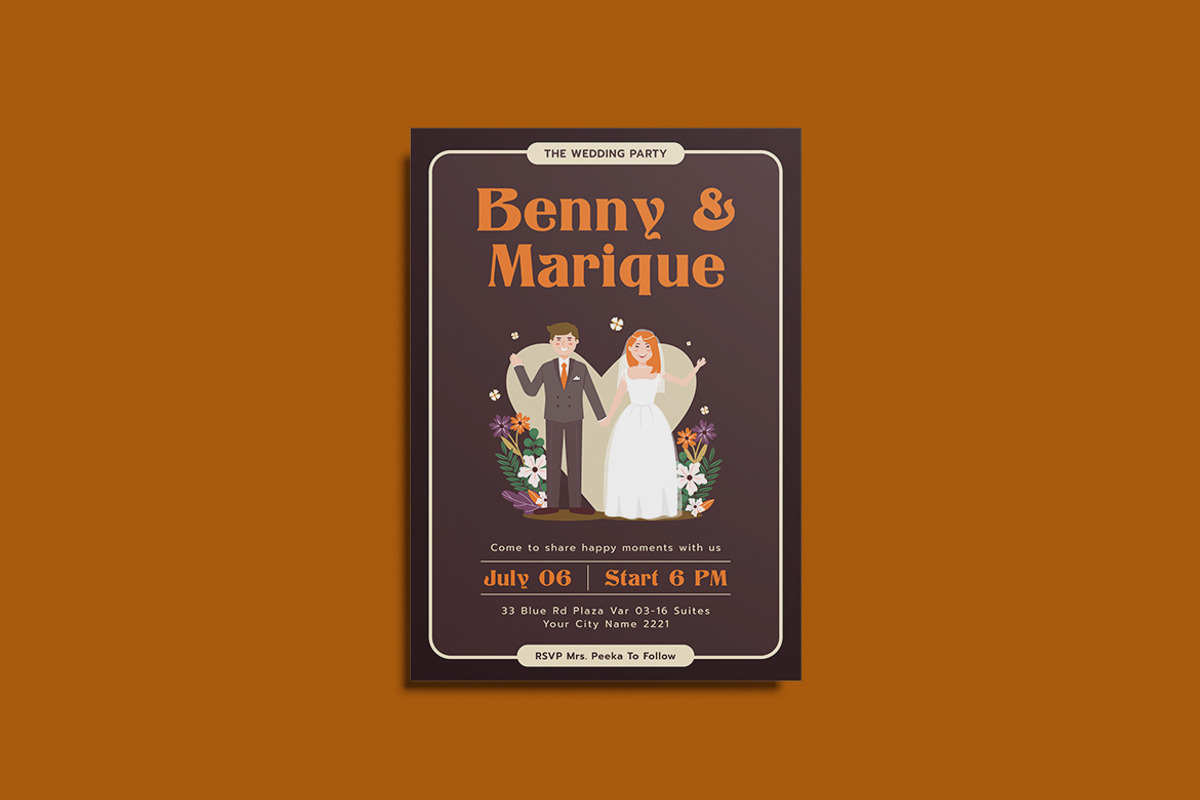 The Best Duo Wedding Invitation, an Invitation Template by iDoodle Studio (Photo 4 of 4)