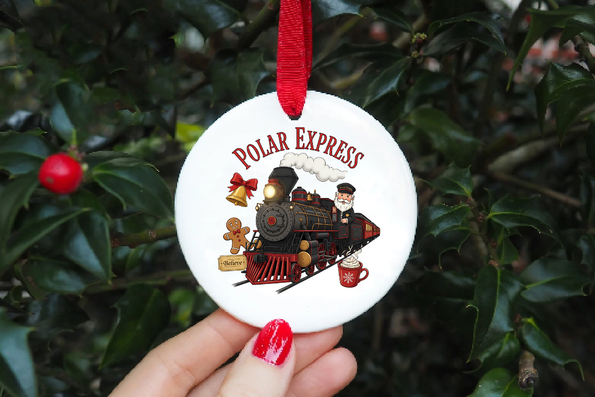 Christmas Train Conductor Design, an Illustration by DreamArtGraphic (Photo 3 of 5)