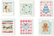 Faux Yarn Christmas Postage Stamp, an Illustration by Designking (Thumbnail 2 of 5)