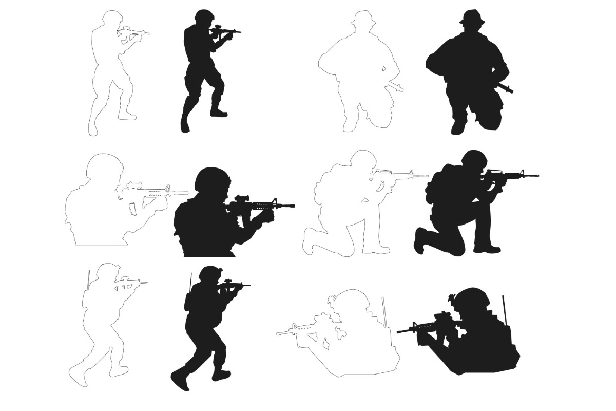 Soldier Figure Poses Set 1, 72 Poses, a Brush Add-On by Disasterology Ink (Photo 9 of 10)