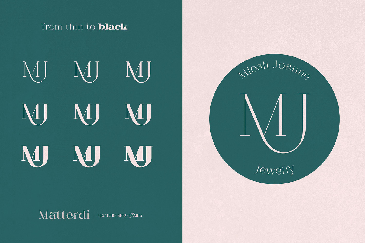Matterdi | Hi-fashion ligature font preview 3