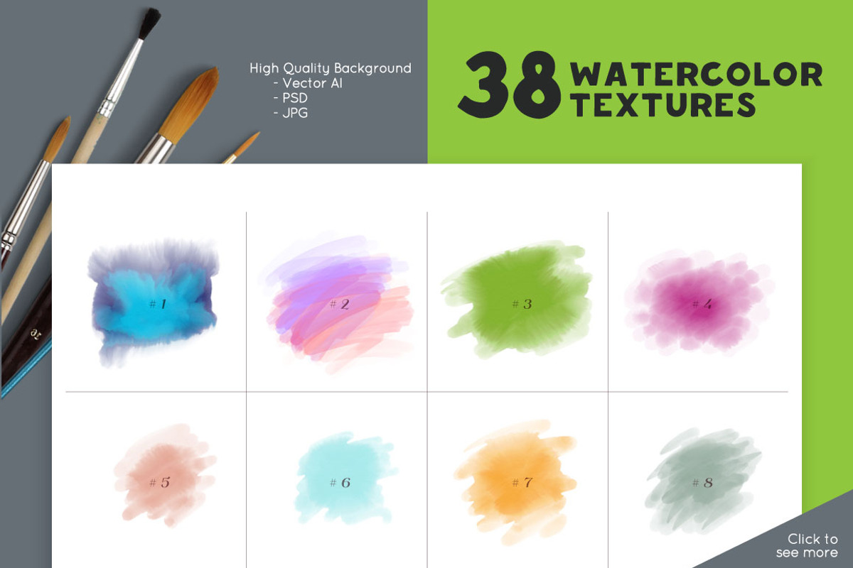 Watercolor/DesignElements Collection, a Texture Graphic by SonneLeo (Photo 3 of 10)