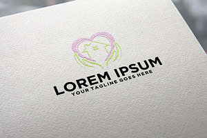 Home Care logo hands design, a Branding & Logo Template by REDVY CREATIVE