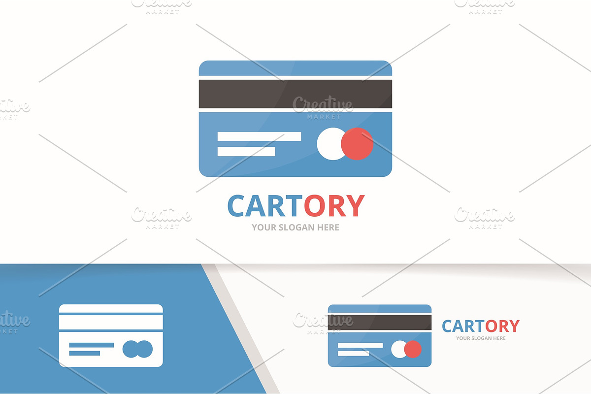 Vector credit card logo combination., a Branding & Logo Template by ...