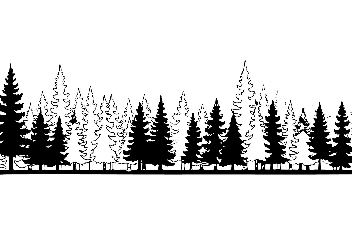 Woodland Landscape Silhouette, an Object Graphic by Creativeshirt (Photo 14 of 18)