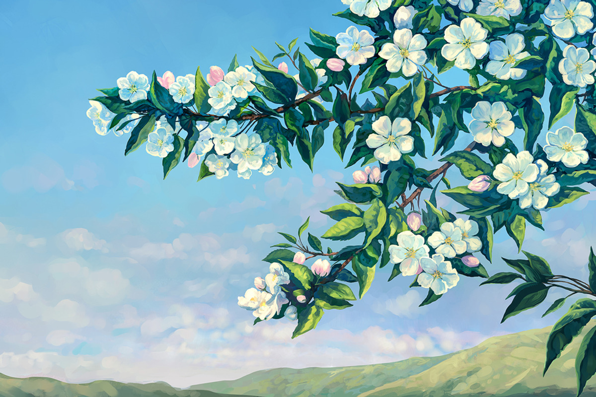Spring landscape (SET illustration), a Food Illustration by Countryside life (Photo 8 of 10)
