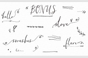 Hollyhock - A Messy Calligraphy Font, a Script Font by Angie Makes (Thumbnail 5 of 5)