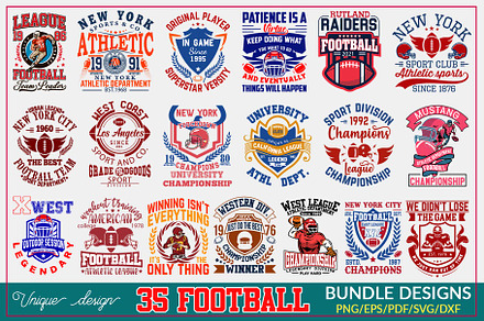 Football SVG T shirt Design Bundle