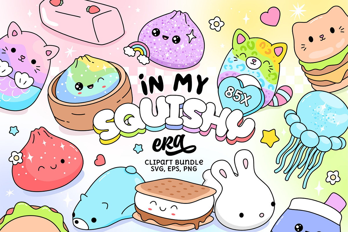 In My Squishy Era: Clipart Bundle, an Animal Illustration by Huxmay (Photo 1 of 10)