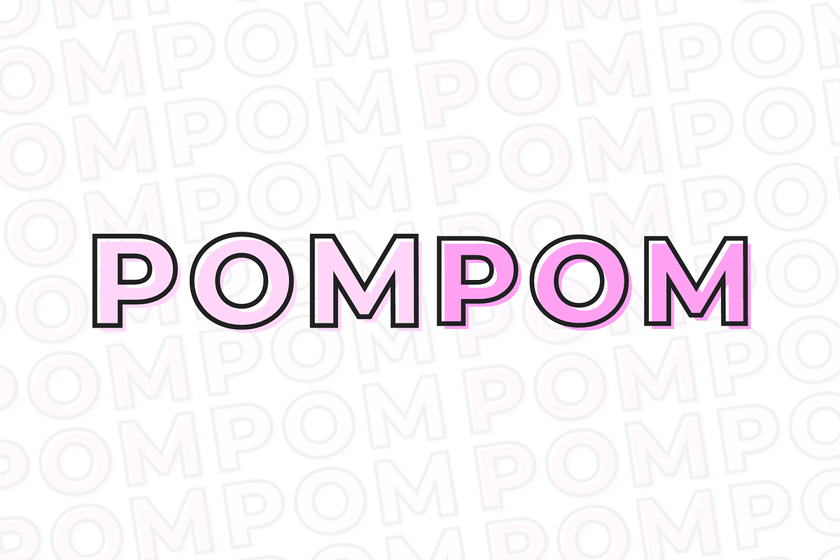 PomPom: Pink Logo Template for Canva, a Branding & Logo Template by ltsdesigns (Photo 1 of 3)
