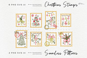 Whimsical Vintage Christmas Clipart, an Illustration by ollalya (Thumbnail 4 of 9)