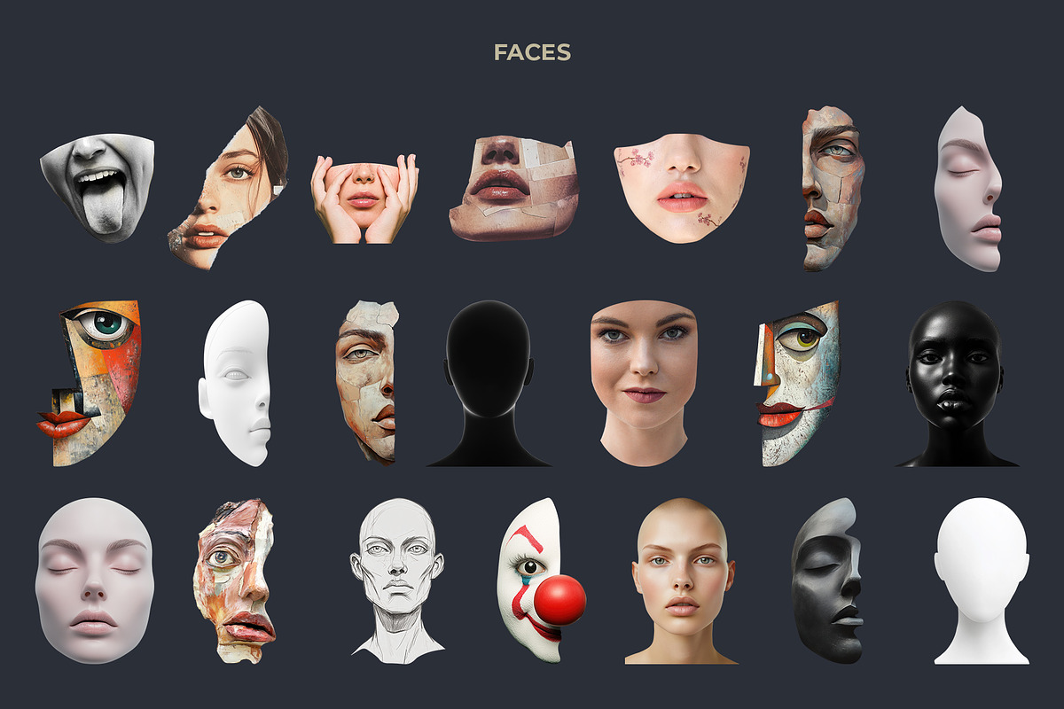 The Face Collage, an Object Graphic by Graphicdome (Photo 5 of 21)