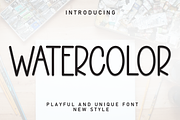Watercolor | Script Font, a Script Font by Scratchones (Thumbnail 1 of 8)