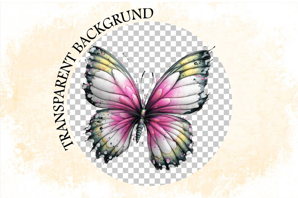 Whimsical Spring Butterfly Clipart B, an Illustration by SVGArt (Photo 8 of 9)