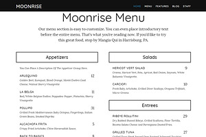 Moonrise Restaurant WordPress Theme