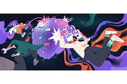 Brain work, mind and AI concept, a Person Illustration by PaperTrident (Thumbnail 4 of 9)
