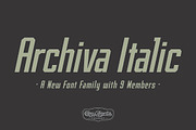 Archiva Italic, a Sans Serif Font by CozyFonts Foundry (Thumbnail 1 of 4)