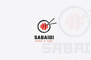 Sabaidi Sushi x Thai Logo Template, a Branding & Logo Template by Nowshinz Shoma