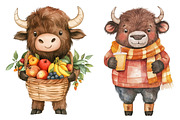 Autumn Bison Sublimation Clipart, an Illustration by CitraGraphics (Thumbnail 6 of 6)