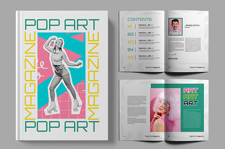 Pop Art Magazine Template, a Magazine Template by MightyDesign