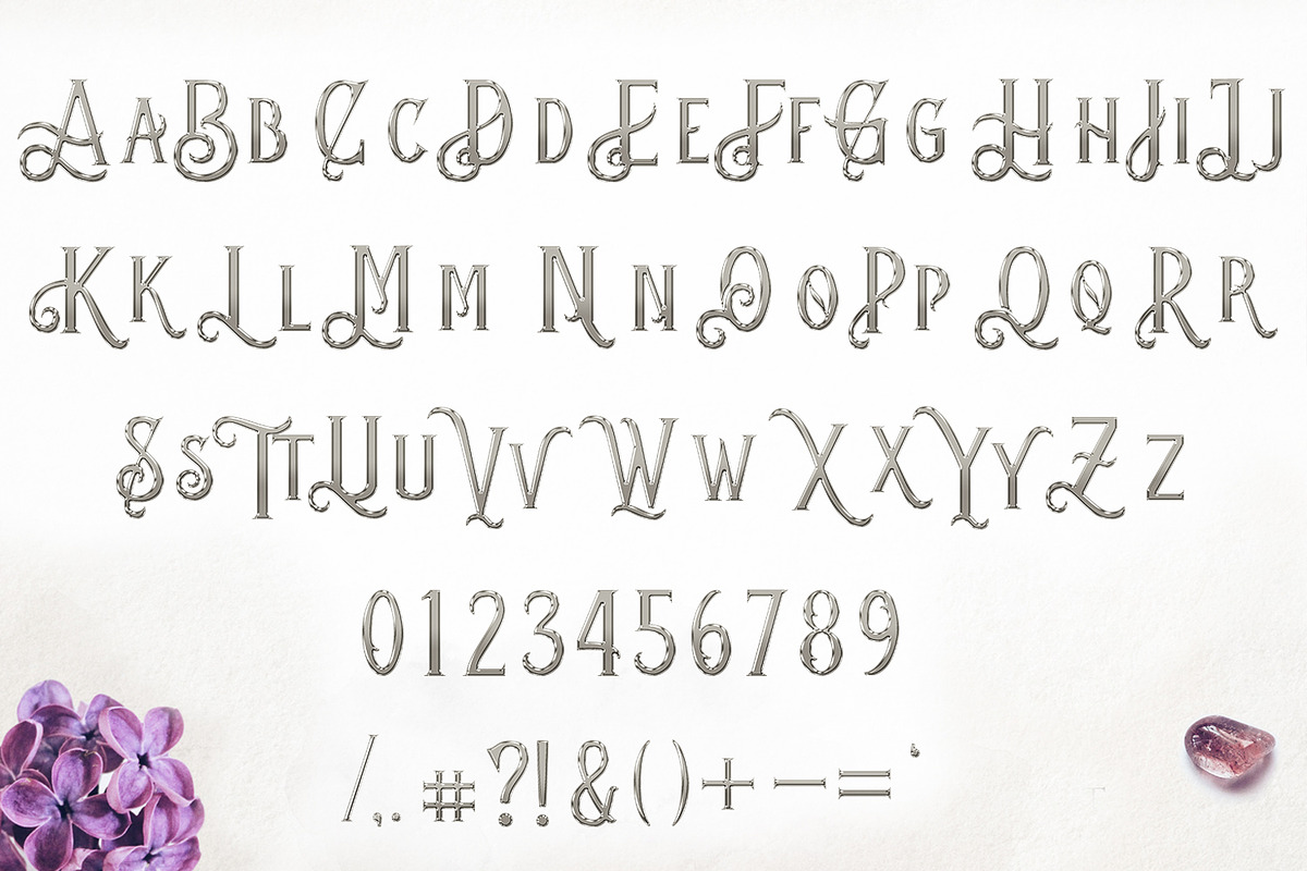 Silver Alphabet PNG Overlays, an Object Graphic by PixelJungle (Photo 2 of 3)
