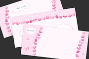 SET / 5 / Child pink templates, a Decorative Illustration by Nadin_Lebedeva (Thumbnail 2 of 7)