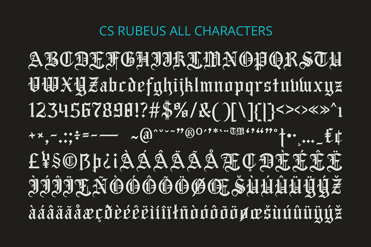 CS Rubeus – Old English Font, a Blackletter Font by Craft Supply Co. (Photo 8 of 8)