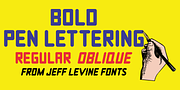 Bold Pen Lettering JNL, a Sans Serif Font by Jeff Levine Fonts (Thumbnail 1 of 5)
