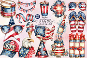 4th of July Clipart Bundle., an Illustration by SVGArt (Thumbnail 1 of 9)