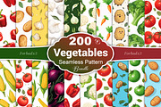 Vegetables Pattern, a Pattern Graphic by Forhadx5 (Thumbnail 1 of 12)