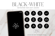 Black Instagram Highlight Covers, a Social Media Template by Indie Grace Design (Thumbnail 1 of 8)