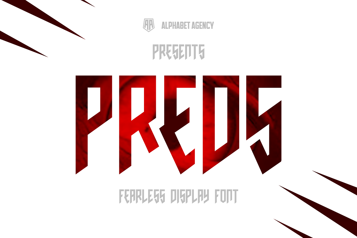 PREDS - FEARLESS DISPLAY FONT, a Font by Alphabet Agency (Photo 1 of 5)