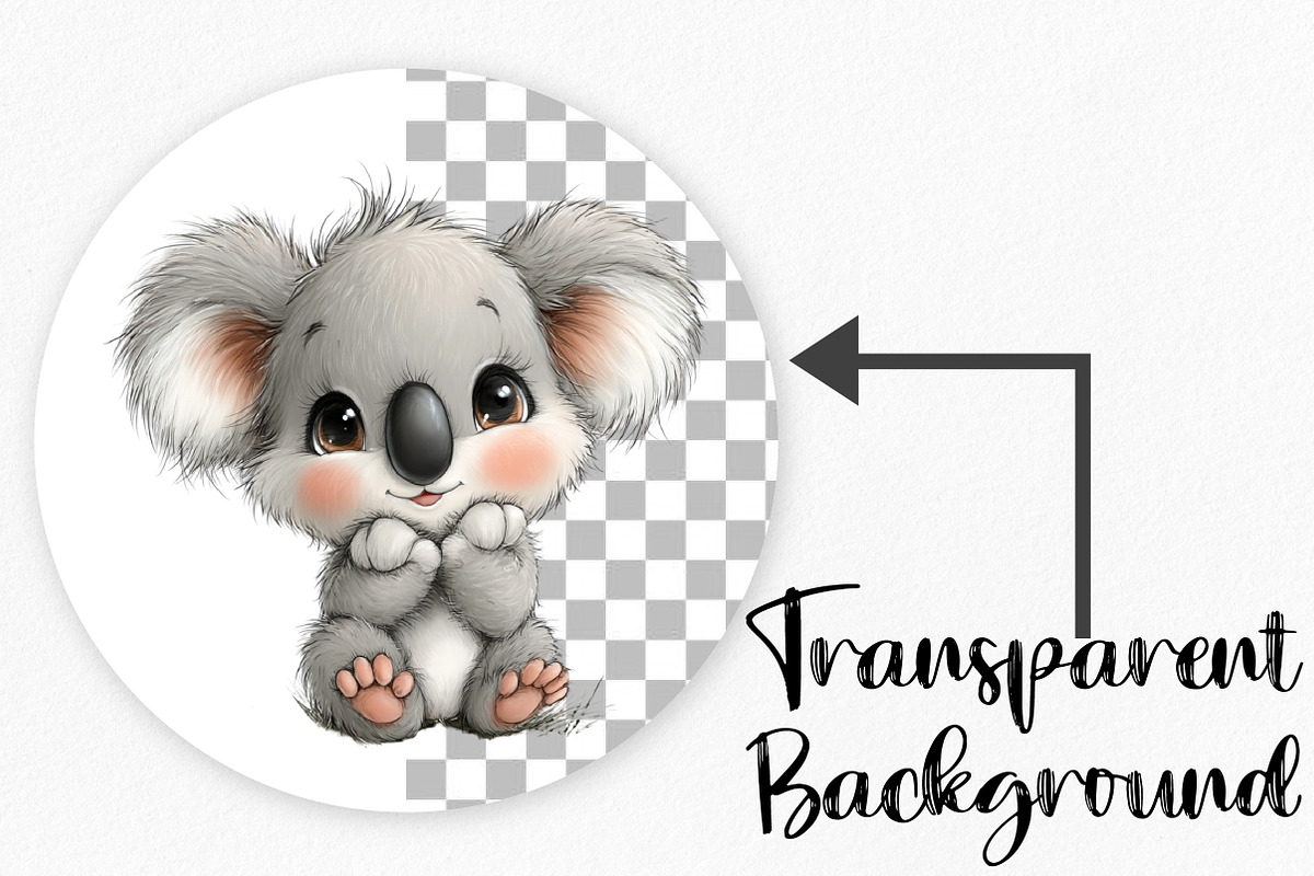 Koala Bears with Emotions Clipart, an Illustration by Canvas Craft (Photo 4 of 8)