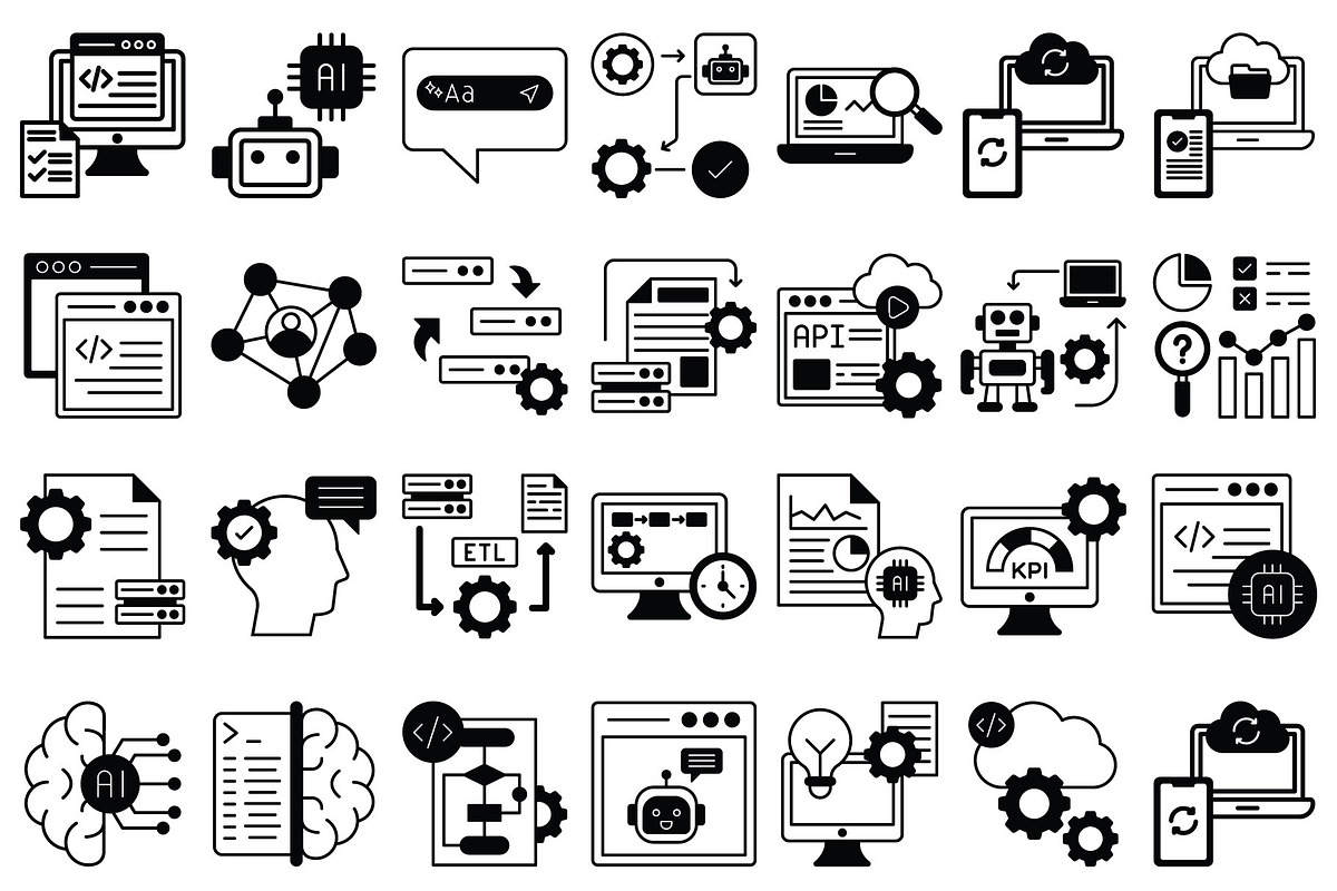 AI and SaaS Vector Icons Collection, a Solid Icon by Vector Portal (Photo 4 of 6)