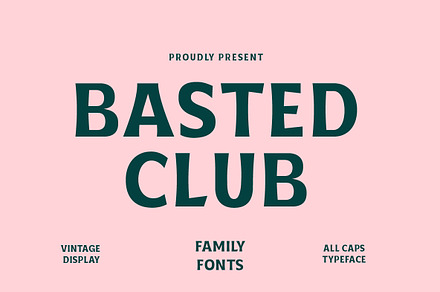 Basted Club Vintage Font, a Sans Serif Font by Yukita Creative